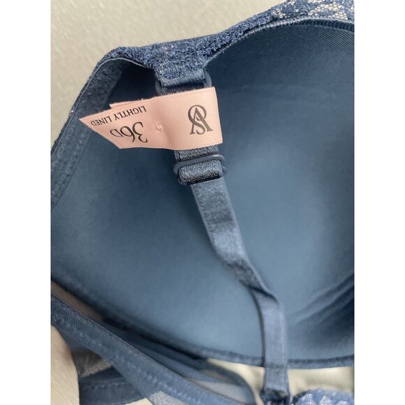 Victoria’s Secret Sexy Tee Lightly-Lined Demi Bra Lace Front Close 36 D - Picture 8 of 9